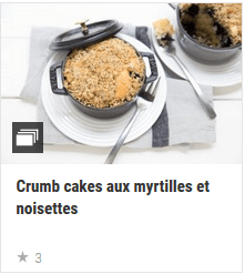 Crumb cakes aux myrtilles et noisettes