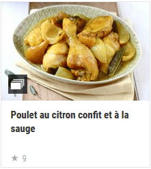 Poulet au citron confit et à la sauge